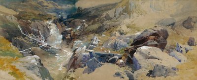 Un torrente roccioso in Scozia da Thomas Miles II Richardson